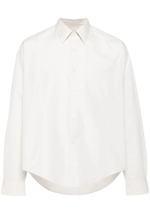 AMI Paris Ami de Coeur-embroidered poplin shirt - White