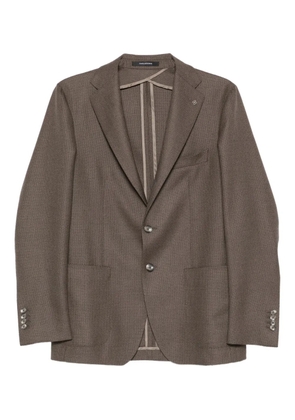 Tagliatore textured two-button blazer - Brown