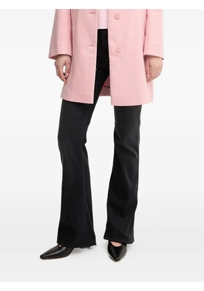 Emporio Armani logo-embroidered flared jeans - Black