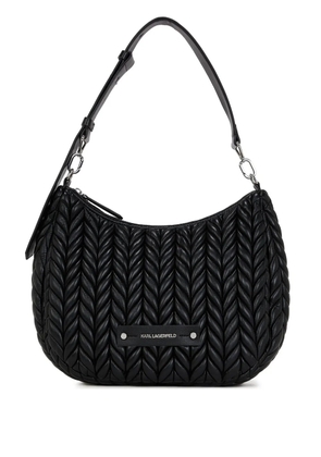 Karl Lagerfeld K/weave quilted shoulder bag - Black