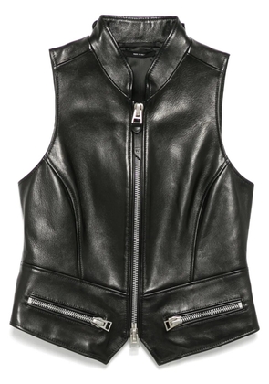 TOM FORD leather waistcoat - Black