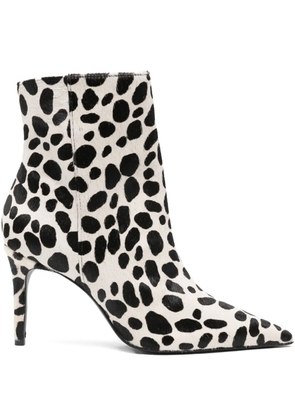 Schutz dalmatian-print ankle boots - White