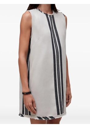 Osklen striped sleeveless mini dress - White