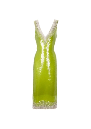 Gemy Maalouf fitted sequins midi dress - Green