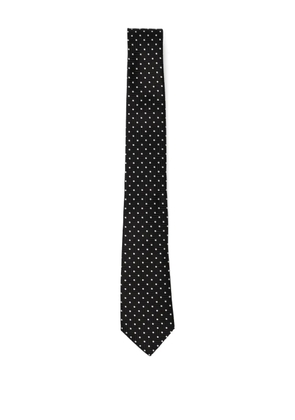 Giorgio Armani dot-print silk tie - Black
