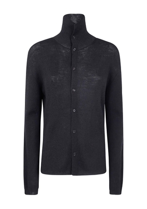 Y's ribbed high-neck cardigan - Black