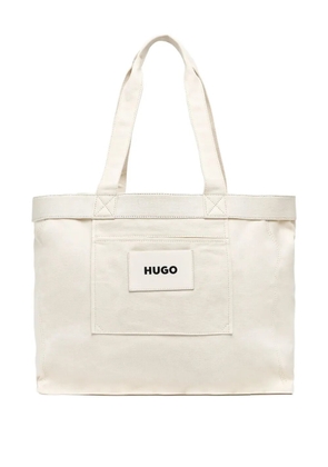HUGO canvas tote bag - Neutrals