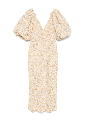 LUISA SPAGNOLI crochet midi dress - Neutrals