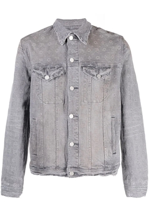 Purple Brand jacquard denim jacket - Grey