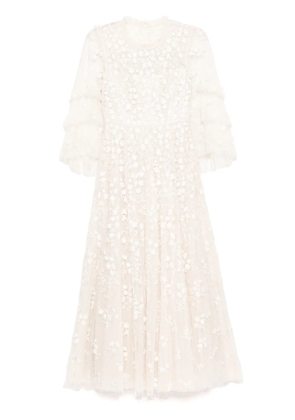 Needle & Thread Everett bloom gown - White