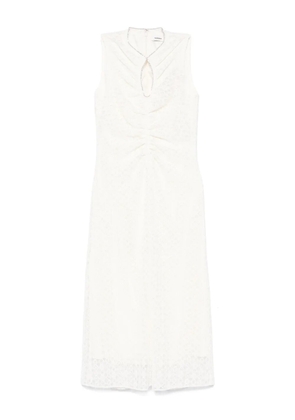 SANDRO draped midi dress - White
