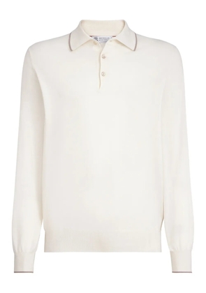 Brunello Cucinelli knit polo shirt - White