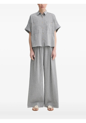 Sessùn striped pocket shirt - Grey