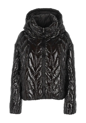 Patrizia Pepe quilted hooded jacket - Black