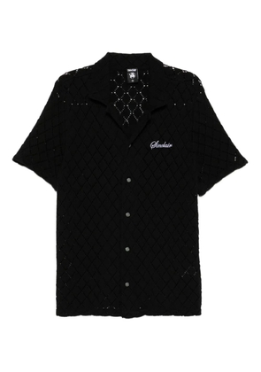 Sinclair logo-embroidered shirt - Black