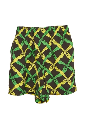 Bottega Veneta Pre-Owned fantasia-print shorts - Black