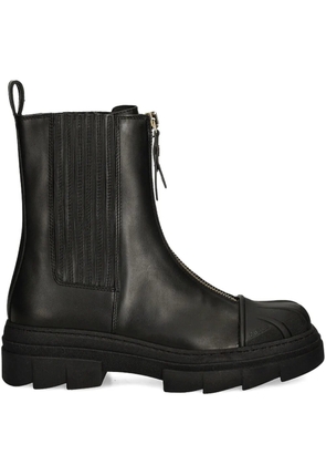 Furla zip detail boots - Black