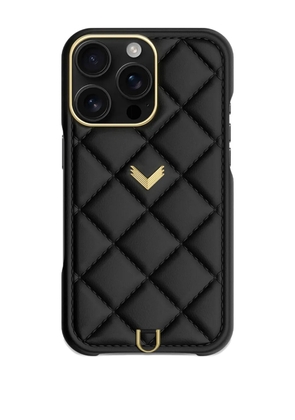 VELANTE quilted-leather iPhone 16 Pro Max case - Black