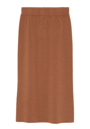 Daniele Fiesoli merino-blend midi skirt - Brown