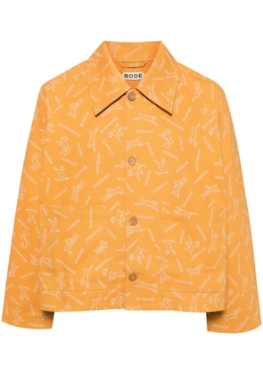 BODE Pooch cotton shirt jacket - Yellow