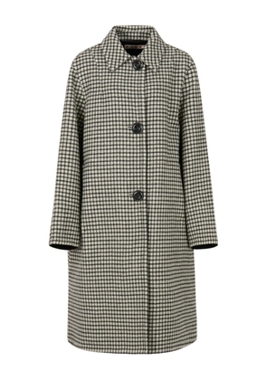 Marni collared checked coat - White