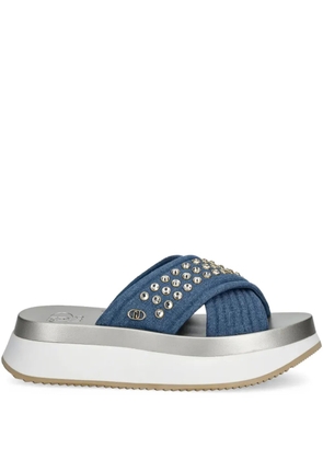 LIU JO stud-embellished slides - Blue