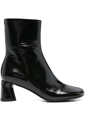 Halmanera 55mm patent leather block-heel boots - Black