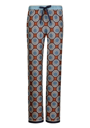 Dolce & Gabbana geometric-print silk pijama trousers - Red