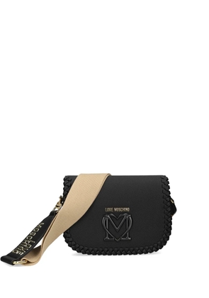 Love Moschino logo-lettering cross body bag - Black