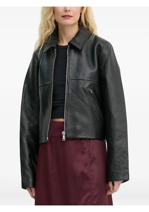 Won Hundred zip-front leather jacket - Black