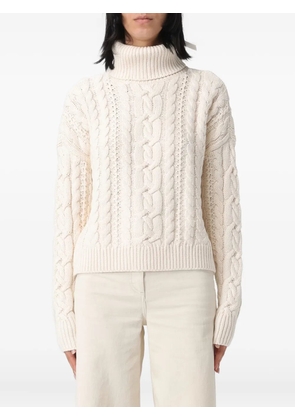 Lauren Ralph Lauren cable-knit turtleneck knitwear - Neutrals