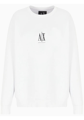 Armani Exchange logo-embroidered sweatshirt - White