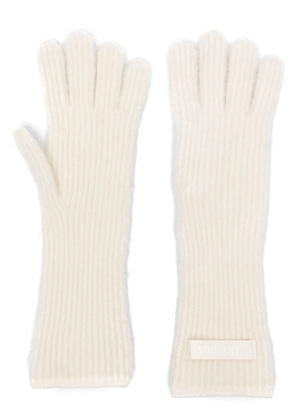Jacquemus logo-patch gloves - Neutrals