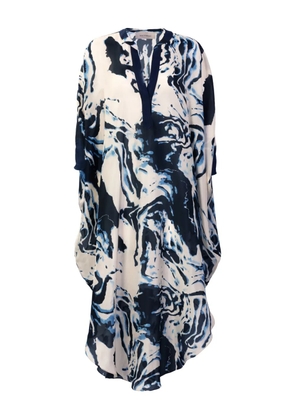 Silvia Tcherassi Elea abstract-print midi dress - Blue