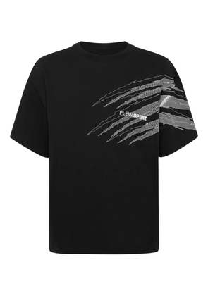 Plein Sport scratch-print T-shirt - Black