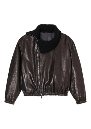 Giorgio Armani leather jacket - Black