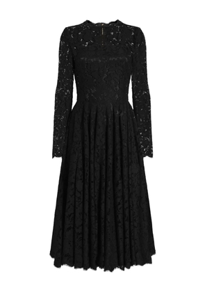 Dolce & Gabbana lace long-sleeve midi dress - Black