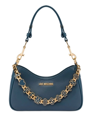 Love Moschino logo-lettering shoulder bag - Blue