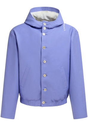 Marni logo-embroidered hooded jacket - Purple