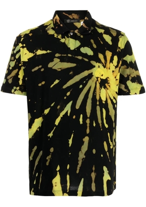 Stain Shade Medusa Head tie-dye polo shirt - Black