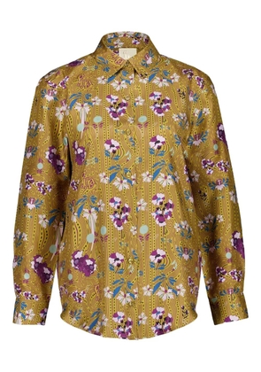 PAULA floral-print button-up shirt - Yellow