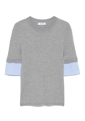 SANDRO crew-neck T-shirt - Grey
