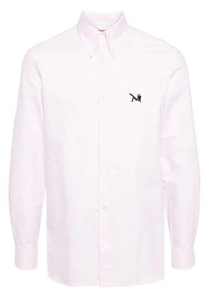 Calvin Klein logo-appliqué cotton shirt - Pink