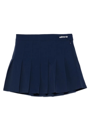 adidas embroidered-logo mini skirt - Blue