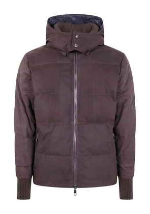 Giorgio Brato quilted hooded jacket - Brown