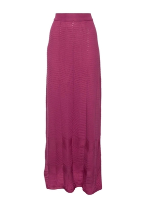 Missoni Pre-Owned chevron-knit skirt - Purple