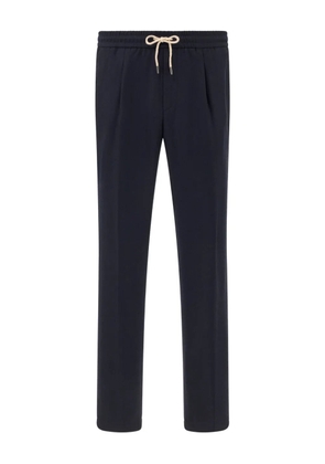 Boggi Milano City drawstring flannel trousers - Blue