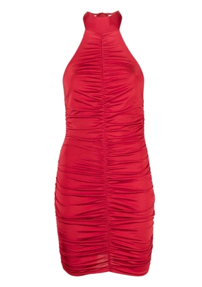 Noire Swimwear ruched halterneck minidress - Red