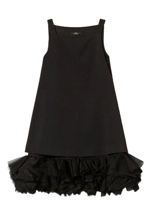 TWINSET tulle flounces mini dress - Black