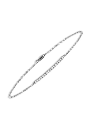 LB Exclusive pre-owned 14K white gold diamond bracelet - Silver